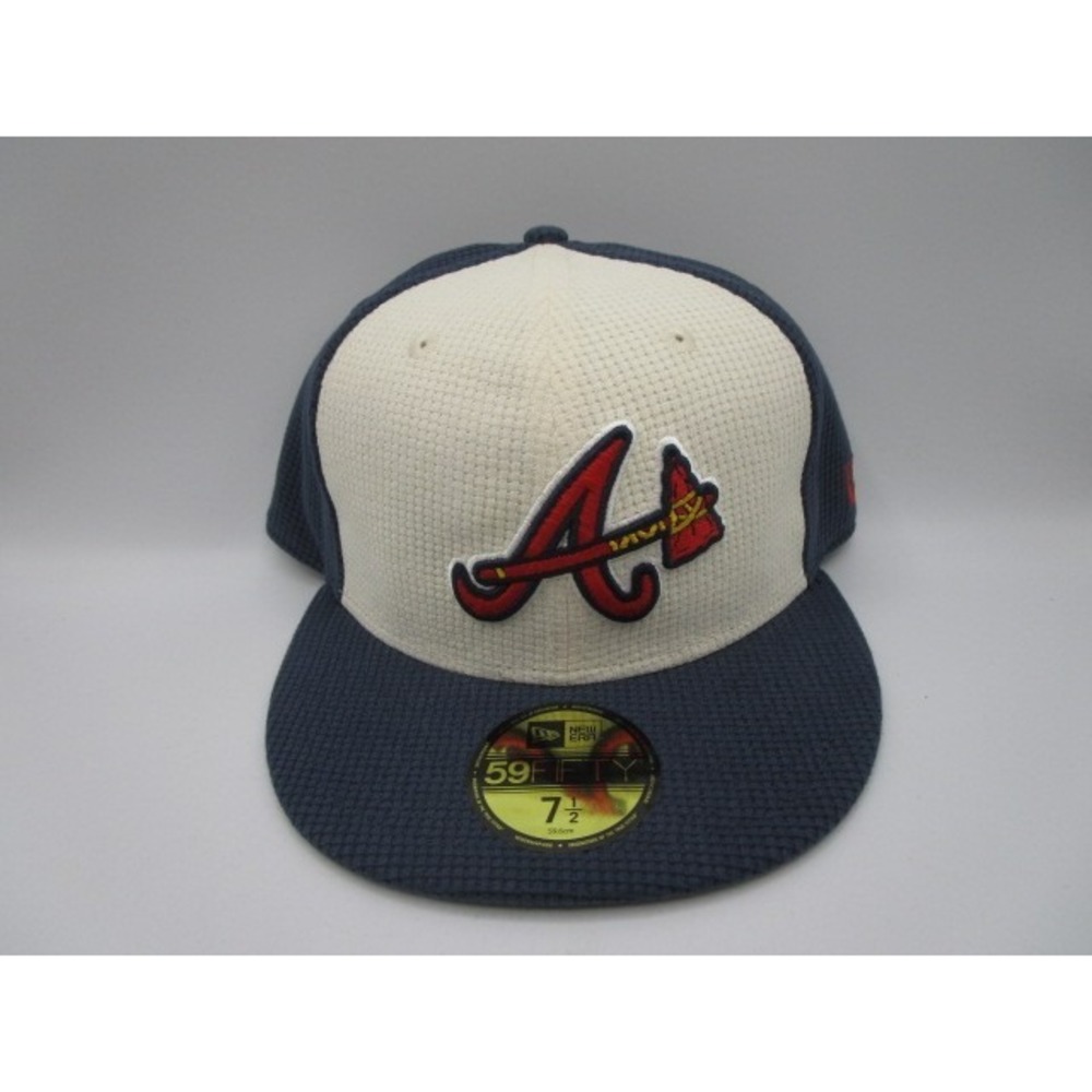 New Era 59Fifty Atlanta Braves Thermal Waffle Blue White Size 7 1/2 Fitted Hat